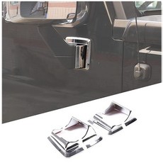 전면 도어 사이드 백미러 커버 후면 뷰 베이스 트림 Hummer H3 2005-2009용 ABS 외부 미러 베젤 몰딩 4피스(브라이트 실버), 브라이트 실버