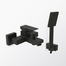 海廷頓HUNTINGTON 魔方單把掛牆淋浴浴缸龍頭 霧黑 S5380549-TW, 1個