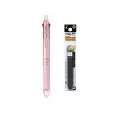 파이롯트 유성펜 프릭션 3색 슬림 0.38mm 펄핑크바디+ 유성리필심 0.38mm 블랙(3개)