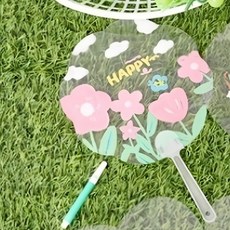 올리웰 무지부채 만들기 DIY 투명 부채, 꽃잎, 10개