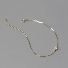 ATOWN * JEWELLERY 經典單鑽手鍊 925純銀 鋯石 可調節 金色 銀色
