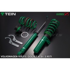 TEIN SA/Z 適用於 Volkswagen Golf MK5/6 1.4TSI / 2.0 GTI 高低軟硬16段可調避震, 1個