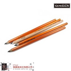 GENERAL'S將軍牌 原木炭精筆 (557/558單售) 美國製 素描 炭筆, 1個, 白色, 白色