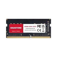 메모리 노트북 전용 DDR4GIGASTONE 32GBx1장 DDR4 3200MHz 2933MHz or 2666MHz PC4-25600