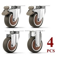 사무실 캐스터 의자 그라파이트 호환 무소음 헤드레스트, A. 1.5 인치 방향 4 팩