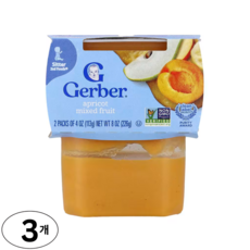 Gerber 내추럴 포 베이비 2nd Foods 살구 믹스 2팩, 226g