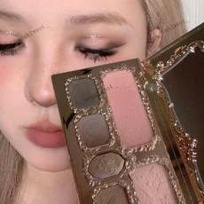 花知曉 草莓丘比特麵部綜合盤 七色彩妝盤 日常珠光啞光一體盤, 1個, 28355#蜂蜜可露麗,14g