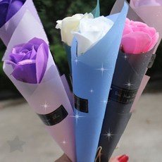 향기나는 장미 비누꽃 한송이 기념일 감사 선물용 인테리어 조화 홈데코 감성 소품, 1개, 장미워터핑크