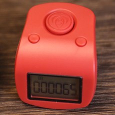電子計數器，手按戒指環機械點數器, 1個, 紅色