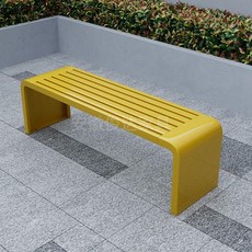 리온 야외벤치 관공서 야외 카페 긴의자 학교 감성의자, 1개, 옐로우 1 2m 40cm 45cm