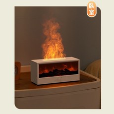 壁爐香氛機 仿生火焰 濕度調節 無水斷電保護 150ml 水箱 5W DQ717 香氛機-白 七彩氛圍燈 智能遙控 定時 靜音 加濕, 香氛機-白/七彩/遙控/定時/靜音/加濕
