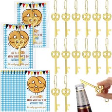 Vesici 30 세트 성 패트릭의 날 선물 행운의 네잎 클로버 카드가 포함된 모양 병 오픈 열쇠고리 아일랜드 파티 게스트 동료 직원 가족에게 행운을 빕니다 골드, 24