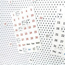 마리파라 일자고무 자석 적색 155x215x3 숫자자석판