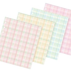 살림냥 A6 6공 체크 리필 속지 6공속지, 03 블루그린