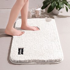 다다러그 푹신한 융모 호텔 발매트, 화이트