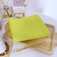 CRT 035 탐나요 레이온 스판 속 기모 원단 무지 패브릭 발열 보온 천, 1개, 겨자노랑