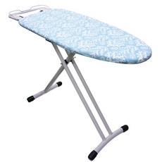 【雙手萬能】32吋高度可調直立透氣式燙衣板 (82cm燙衣面/布面隨機花色), 隨機花色