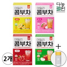 다농원 콤부차 세트 (사과 레몬 피치 석류 각2박스) + 전용보틀, 8개, 10개입, 5g
