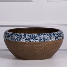 대형 수반 화분 수경 조경 플라스틱옥돌색소형(35cm)바닥무공 옹기 어항 연못 도자기 석회, AI. 무늬