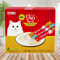 이나바 챠오 츄르 대용량 스틱 참치&가다랑어&닭가슴살 90입 코스트코, 혼합(참치/가다랑어/닭가슴살), 1.26kg, 1개