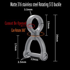 티타늄 스핀 360 도 회전 열쇠 고리 럭셔리 자동차 스테인레스 스틸 말발굽 버클 체인 창의력 선물 가격, 01 UP316-X13L