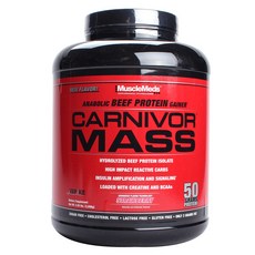 MuscleMeds 牛肉增重高蛋白營養沖泡粉, 2.698kg, 1桶