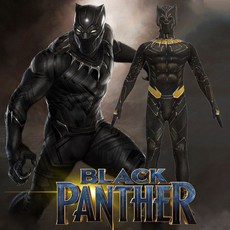 新黑豹金色緊身衣表演服帥氣cos服特色霸氣兒童成人萬聖節連體衣