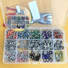 쌍문상회 스냅 셀프수선 애기엄마 스냅단추 수선 단추 펀칭기 아기옷 단추달기 만들기 옷수선 단추1000개 세트 유치원 가방단추 바디슈트 공방 DIY 40872EA, 본상품