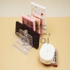 아크릴 칸막이 화장품 수납 정리함 팩트 섀도우 팩트 쉐도우 거치대, 1개