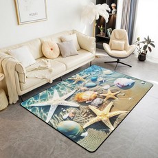 Jejeloiu 농장 부분 러그 1.2 x 1.5m(4 5피트) 만화 양 소 동물 패턴 매트 거실 침실 소박한 농가 장식 카펫 미끄럼 방지 러너 214211, 멀티 15