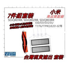 石頭 小瓦 米家 掃地機器人 1C G1 S5 S7 S8 Q7 G10 X10 專用配件 邊刷 主刷 拖布 濾網, 濾網送外罩初濾紗網 2組
