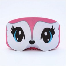 滑雪鏡收納套，山峰設計，柔軟保護，輕巧便攜, 狐狸, 1個