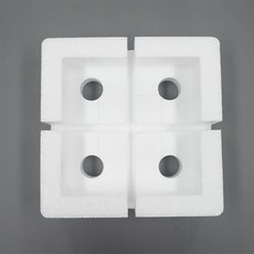 스티로폼 모서리보호대 가로x세로길이 10cm 두께 2.5cm (25T) 1판(낱개 4개), 화이트, 1세트