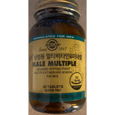 솔가 남성용 멀티비타민 & 미네랄 2196.38mg, 30정, 2개