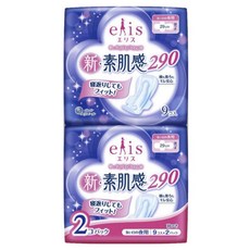 elleair 艾黎艾爾 elis 愛麗思 新素肌感夜用衛生棉, 1包, 18片, 29cm