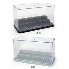레고 미니피겨 아크릴 진열대 케이스, 05.중형 3단 검정 받침대 (12-24개)