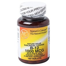 Nature's Concept 維生素B12錠 1000mcg, 180顆, 1罐