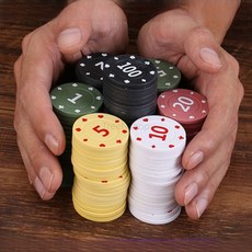 홀덤 카지노 포커 숫자칩 카드칩 5종 세트 + 보관케이스