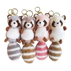 푸도] 열쇠고리 귀여운 라쿤악세사리 키홀더 라쿤 가방고리 향기가 인형키링 솔솔 동물