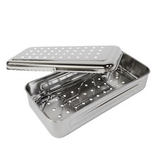 유유마트 국산 스텐304 물빠지는 뚜껑있는 수저 정리함 사각 수저통, 1개, 실버