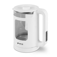 키친아트 전기 주전자 1.5L 커피 유리 포트 보온 스텐, 베이지