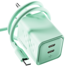 코드웨이 50W 초 고속 충전기 + 100W C to C 타입 초고속 충전 케이블 2M, 스프링 민트, 1세트