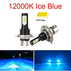 안개등전구 2Pcs H4 H7 H1 LED CSP 차량 전조등 전구 3000K 6000K PSX24W 9005 HB3 9006 HB4 H8 H1 H3 자동, 01 12000K Ice Blue, 04 H11