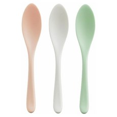 AKEBONO 曙產業 優格冰淇淋甜點匙 3支入, 1組, 橘色 + 白色 + 綠色