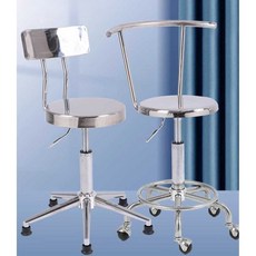 크린룸 의자 스텐 실험실 연구실 병원 작업 높이조절 전기도금 둥근발, 전기도금 둥근발 45/58cm