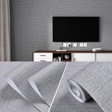 셀프 인테리어 붙이는 접착식 포인트 가구 방수 벽지 시트지 + 헤라 U-SSAC110, 린넨+미들그레이