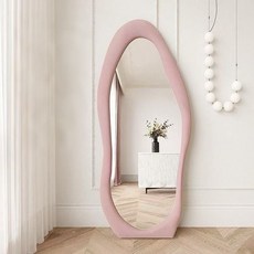 구름형 전신거울 현관거울 벽걸이전신거울 데코퍼니쳐, 핑크