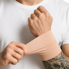 핏노아 쿨링 타투 가리개 흉터 커버 문신 팔 슬리브, 1개, 베이지(살짝 핑크빛)