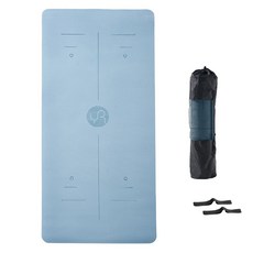 유렌 센터라인 요가매트 미끄럼방지 TPE 90cm 와이드 필라테스 운동매트, 1개, 스카이블루
