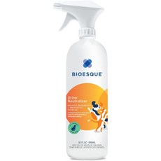 바이오스케크 소변 중화제 반려동물 친화 자연 효소 및 박테리아 포뮬러 냄새 분해 재발 방지 도움 32액량 온스 (1개 묶음), 32 플로우 온스 (1개 팩)